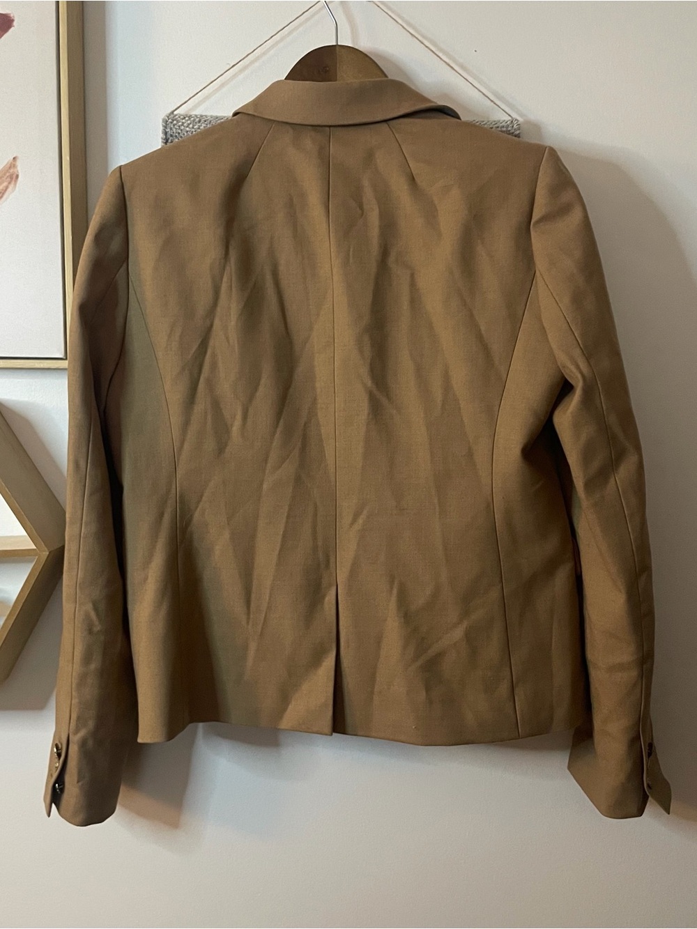 J. Crew Women's Wool blend Camel/Tan Blazer Jacket size 10 - Picture 2 of 7